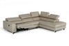 Divani Casa Versa - Modern Light Taupe Teco-Leather Left Facing Sectional Sofa with Recliner / VGKNE9112-LAF