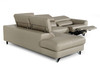 Divani Casa Versa - Modern Light Taupe Eco-Leather Right Facing Sectional Sofa with Recliner / VGKNE9112-RAF
