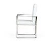 Modrest Fowler - Modern White Eco-Leather Dining Armchair / VGVCB8866A-WHT