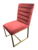 Modrest Barker - Modern Red & Brush Gold Dining Chair (set of 2) / VGGMDC-1251A