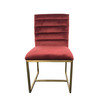 Modrest Barker - Modern Red & Brush Gold Dining Chair (set of 2) / VGGMDC-1251A