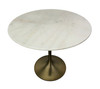 Modrest Collins - Glam White Marble & Gold Dining Table / VGGMM-DT-1089