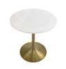 Modrest Collins - Glam White Marble & Gold End Table / VGGMM-ET-1089A