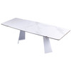 Modrest Encanto - Modern White Ceramic Dining Table / VGNS8762-DT