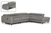 Divani Casa Versa - Modern Grey Teco-Leather Right Facing Sectional Sofa with Recliner / VGKNE9112-GREY2-SECT