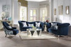 Jaborosa Loveseat w/2 Pillows (Blue Velvet) / 50346