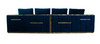 Divani Casa Mobray - Glam Blue & Gold Fabric Sofa / VGUIMY524-BLUE