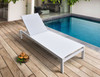 Renava Kayak - Modern White Outdoor Chaise Lounge / VGGERHAEGEAN-GRY