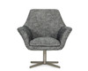 Divani Casa Elvin - Modern Dark Grey Fabric Swivel Lounge Chair / VGKKA-832-DKGRY-3