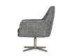 Divani Casa Elvin - Modern Dark Grey Fabric Swivel Lounge Chair / VGKKA-832-DKGRY-3