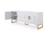 Modrest Leah - Contemporary White High Gloss & Champagne Gold Buffet / VGVCG9111-WHT-BUF