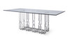 Modrest Ericson - Modern Glass & Stainless Steel Dining Table / VGVCT1980-22-GRY-DT