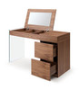 Modrest Volare - Modern Walnut Floating Glass Vanity with Mirror / VGWCG606-M-WAL-VTY