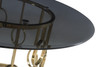 Modrest Filbert - Modern Smoked Glass & Champagne Gold Dining Table / VGZAT122-GOLD-DT