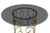 Modrest Filbert - Modern Smoked Glass & Champagne Gold Dining Table / VGZAT122-GOLD-DT