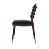 Modrest Biscay - Modern Dark Green & Walnut Steel Dining Chair / VGEUMC-9697CH-GRN