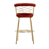 Modrest Dakin - Modern Glam Red & Gold Barstool / VGEUMC-9700CH-BS