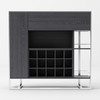 Modrest Fauna - Elm Grey & Stainless Steel Wine Cabinet / VGBBBN-2W-CAB