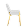 Modrest Ganon - Modern White & Gold Dining Chair / VGGAGA-6736CH-WHT-GLD-DC