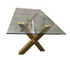 Modrest Dandy - Modern Golden & Glass Dining Table / VGGMDT-1305-DT