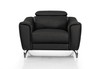 Divani Casa Danis - Modern Black Leather Chair / VGBNS-1803-BLK-CH