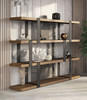 Modrest Brewer - Modern Walnut & Black Bookshelf / VGBBMQ2001SF-BLK