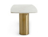 Modrest Rocky - Glam White Marble & Brush Gold Dining Table / VGGMM-DT-1360A-DT