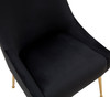 Modrest Castana - Modern Black Velvet & Gold Dining Chair (Set of 2) / VGRHRHS-DC-101-BLK