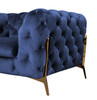 Divani Casa Sheila - Transitional Dark Blue Fabric Loveseat / VGCA1346-BLUE-L