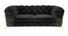 Divani Casa Sheila - Transitional Black Fabric Loveseat / VGCA1346-BLK-L