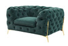 Divani Casa Sheila - Transitional Emerald Green Fabric Chair / VGCA1346-EM-GRN-CH