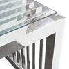SOHO Rectangular Stainless Steel Cocktail Table w/ Clear, Tempered Glass Top / SOHOCTST
