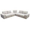 Jazz Modular 5-Seater Corner Sectional with Adjustable Backrests in Light Brown Fabric / JAZZ4AC1SC2ARLB