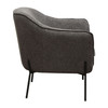 Status Accent Chair in Grey Fabric with Metal Leg / STATUSCHGR