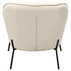 Status Accent Chair in Cream Fabric with Black Powder Coated Metal Leg / STATUSCHCR