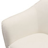 Status Accent Chair in Cream Fabric with Black Powder Coated Metal Leg / STATUSCHCR