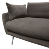 Vantage RF 2PC Sectional in Iron Grey Fabric w/ Brushed Metal Legs / VANTAGERF2PCSECTGR