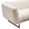 Venus Cream Fabric Sofa w/ Contrasting Pillows & Gold Finished Metal Base / VENUSSOCM