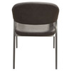 Adele Set of Two Dining/Accent Chairs in Grey Leatherette w/ Brushed Stainless Steel Leg / ADELEDCGR2PK