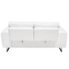 Russo Loveseat w/ Adjustable Seat Backs in White Air Leather / RUSSOLOWH