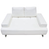 Russo Loveseat w/ Adjustable Seat Backs in White Air Leather / RUSSOLOWH