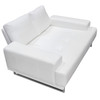 Russo Loveseat w/ Adjustable Seat Backs in White Air Leather / RUSSOLOWH