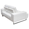 Russo Loveseat w/ Adjustable Seat Backs in White Air Leather / RUSSOLOWH
