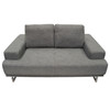 Russo Loveseat w/ Adjustable Seat Backs in Space Grey Fabric / RUSSOLOGR