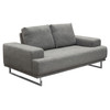 Russo Loveseat w/ Adjustable Seat Backs in Space Grey Fabric / RUSSOLOGR