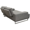 Russo Loveseat w/ Adjustable Seat Backs in Space Grey Fabric / RUSSOLOGR