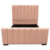 Venus Vertical Channel Tufted Eastern King Bed in Blush Pink Velvet / VENUSPNEKBED