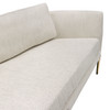 Lane Sofa in Light Cream Fabric with Gold Metal Legs / LANESOCM