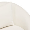 Celine Swivel Accent Chair in Light Cream Velvet w/ Brushed Gold Accent Band / CELINECHCM