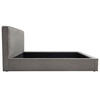 Cloud 43" Low Profile Queen Bed in Grey Fabric / CLOUDQUBEDGR